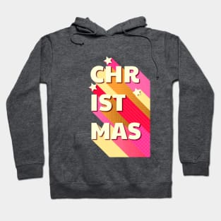 Christmas retro typography Hoodie